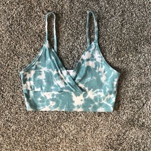 cropped tie-dye tank top